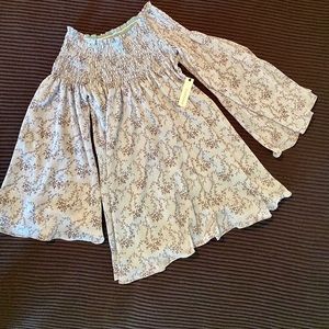 Floral babydoll bell sleeve dress